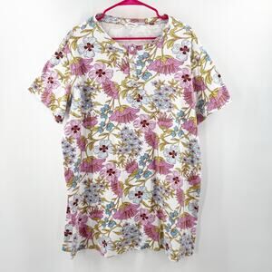 Vera Bradley Henley Nightgown Dress Sleep Shirt Women’s Large Floral100% Cotton